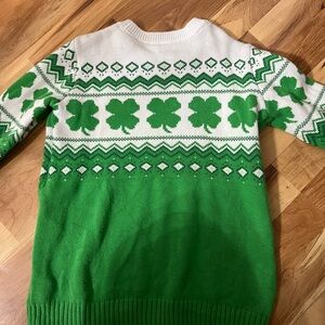 Gymboree Green and White Knit Sweater